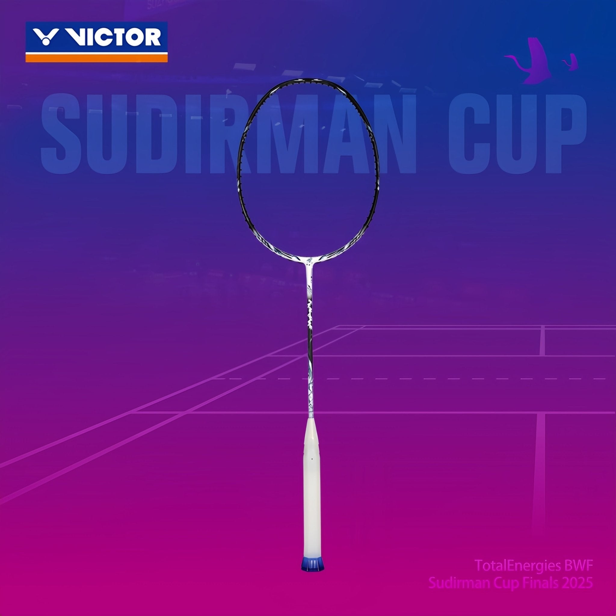 VICTOR 2025 Sudirman Cup Finals AuraSpeed Fantôme SC25 White Badminton Racquet (UNSTRUNG) - Gem Sports