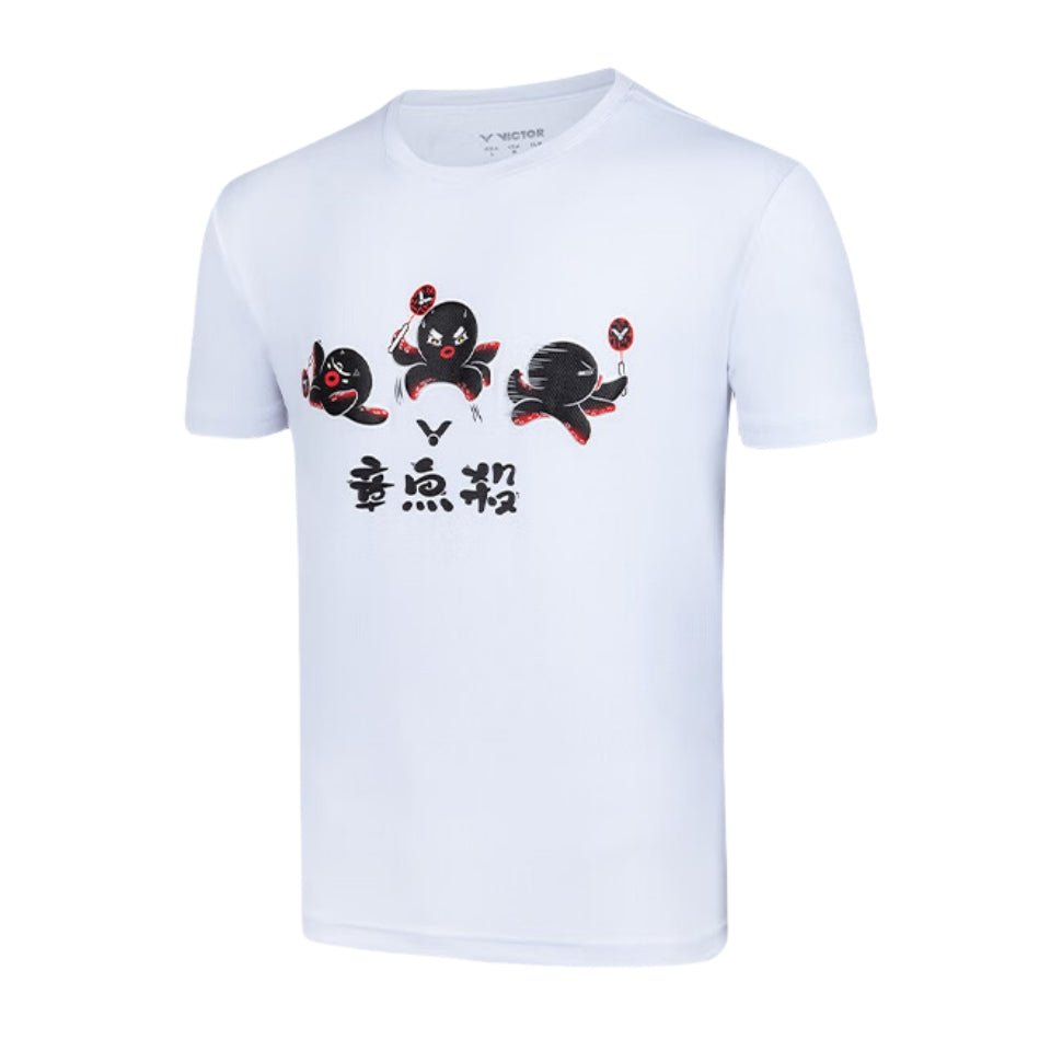 VICTOR 2025 TRAINING Series Unisex T-Shirt (Octopus Smash) T - 50029 A (White) - Gem Sports