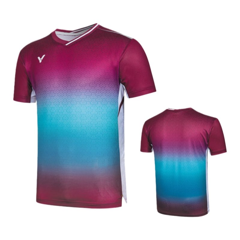 VICTOR LZJ Limited Unisex Knitted T-Shirt T - 55002 D - Maroon - Gem Sports