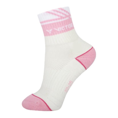 VICTOR Sports Socks UNISEX SK2023 AI - White/Pink - Gem Sports