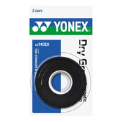 YONEX AC140EX Dry Strong Over Grip (3 wraps) - Black - Gem Sports
