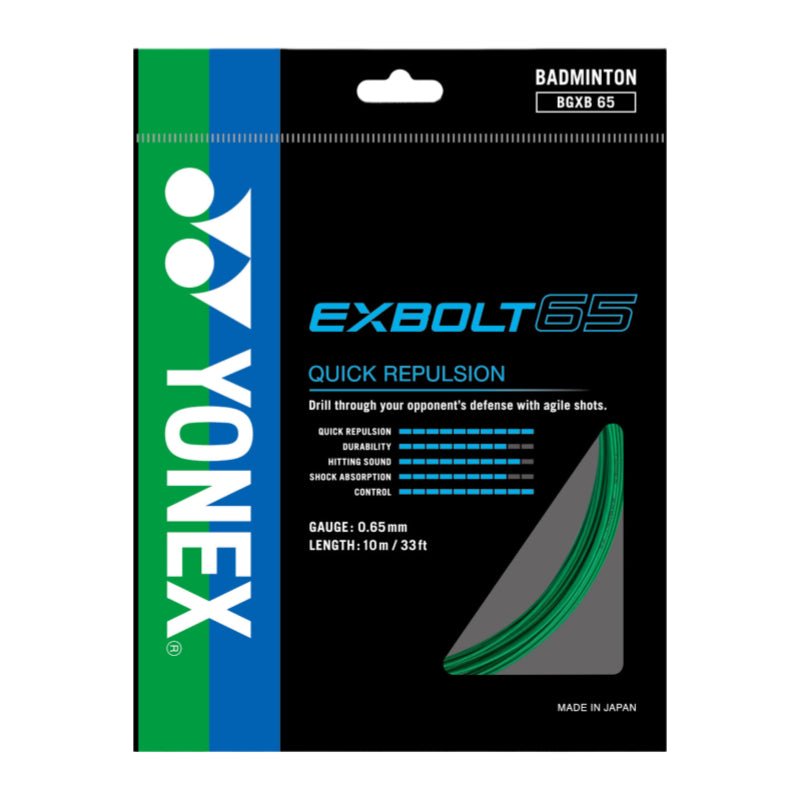 YONEX EXBOLT 65 Badminton String Set (10m) - Green - Gem Sports