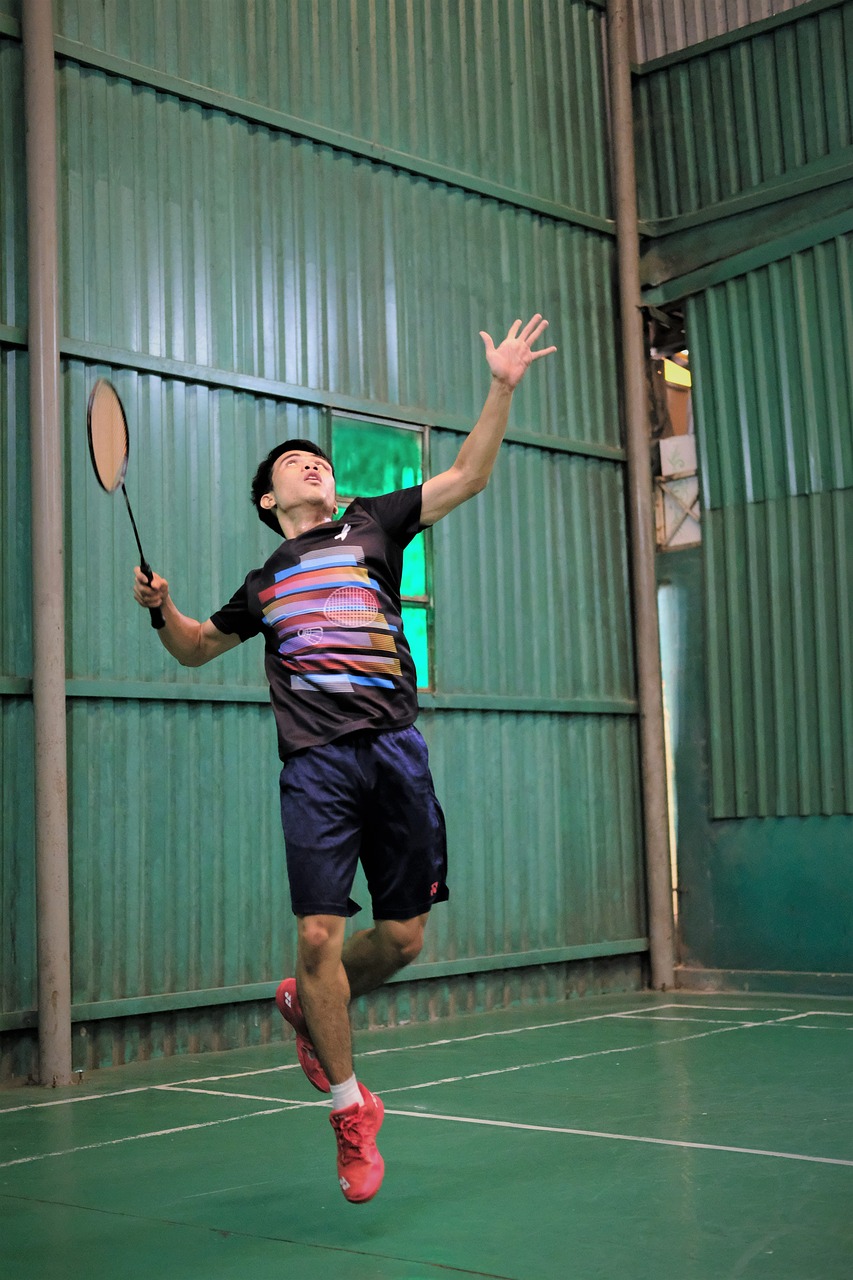 badminton, man, play